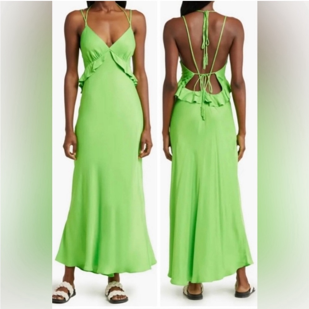 Lime Green FARM RIO Maxi Dress